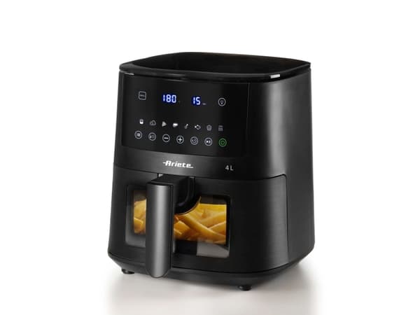 Ariete 4633/00, Varmluftsfritös, 4 l, 1,5 kg, 200 ° C, Single, Svart