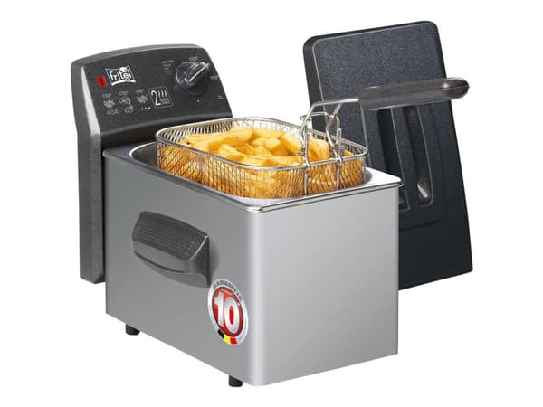 FRITEL TURBO SF 4050 - Dypsteker - 2 liter - 2 kW - svart/grå/sølv Antrasitt, Sølv
