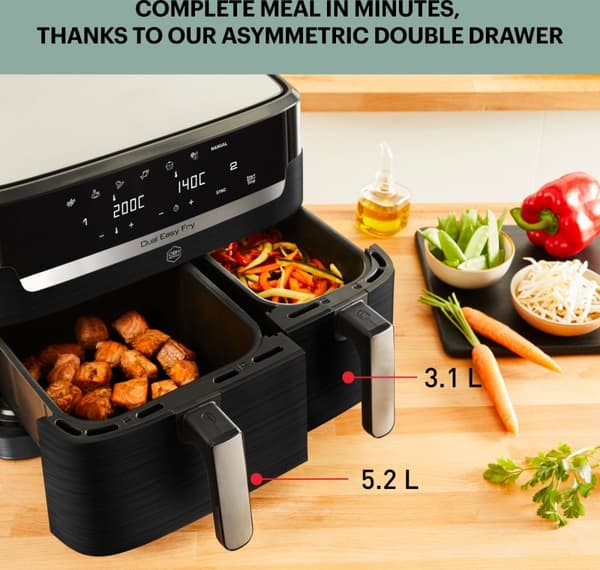 OBH Nordica Dual Easy Fry &amp; Grill frityrgryte, 8,3 liter