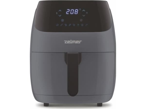 Zelmer ZAF5502G, Varmluftsfritös, 5 l, 80 ° C, 200 ° C, Single, Svart, Grå Svart, Grå