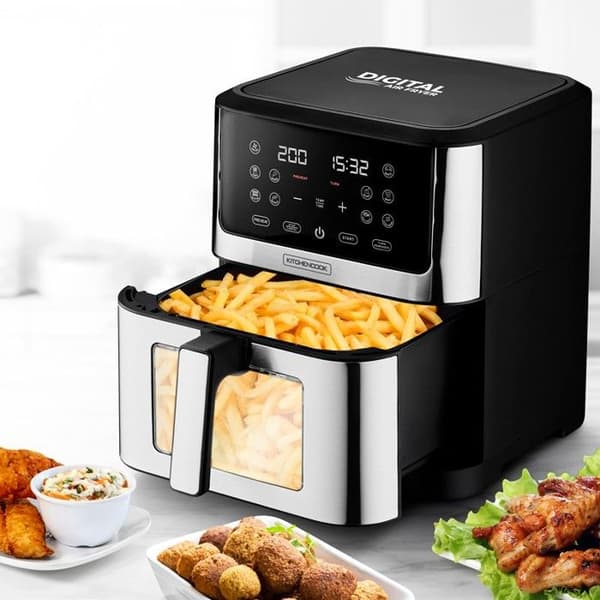 Fritös utan olja - KITCHEN COOK - AIRMED WXL - 8L - 1800 Watt - 8 förinställda program