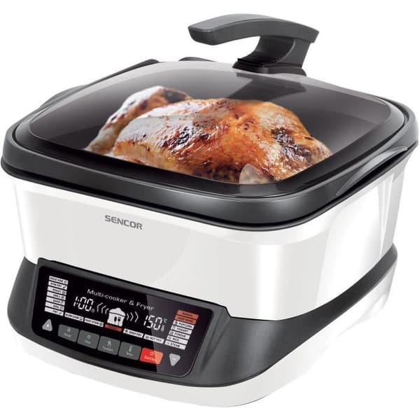 Multifunktionell fritös - SENCOR - SFR 9400WH - 1800 W - 4,8 L - Vit