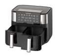 Miniatyrbild 1 av 10: Air Fryer smörjfri dubbelfritös 8L FR8000 Svart, Silver