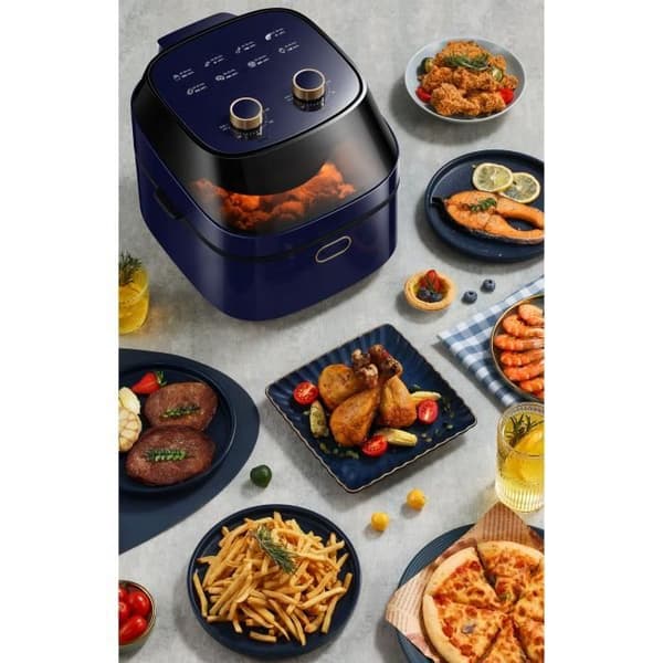 7 liters fritös - Elektrisk fritös - 1500 W - Oljefri - 200°C - 60 minuters timer