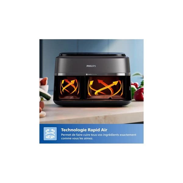 Philips Fryer - Dubbelkorg Airfryer - NA352/00