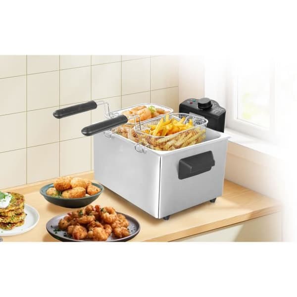 Fritös - ARTHUR MARTIN - AMPFH50 5 L 2000 W 3 korgar Antiluktfilter Rostfritt stål