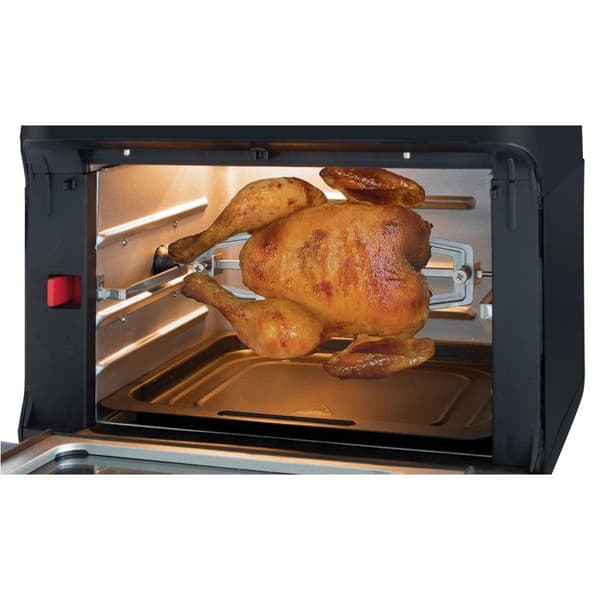 Fritös med varmluft utan olja 11L digital 9 program grillspett för kyckling Clatronic FR 3747 1500W Svart 39377
