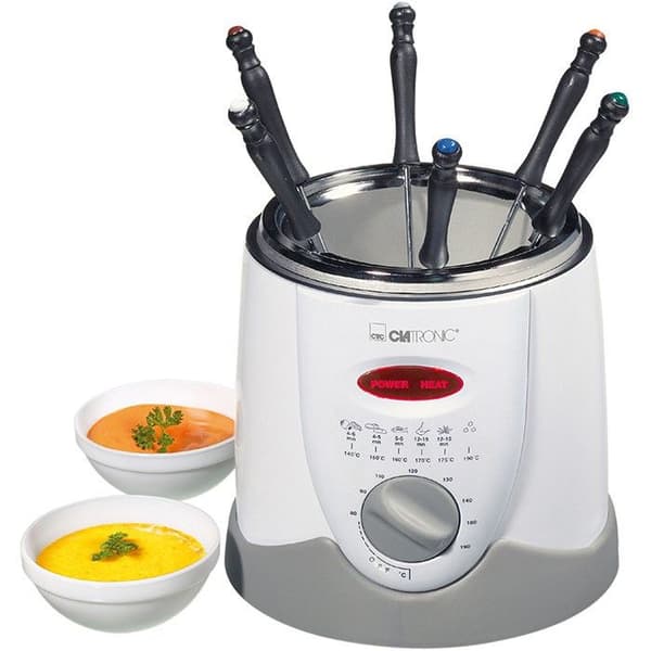 Fritös och fondue - CLATRONIC - FFR 2916 - 6 personer - 1L - Vit