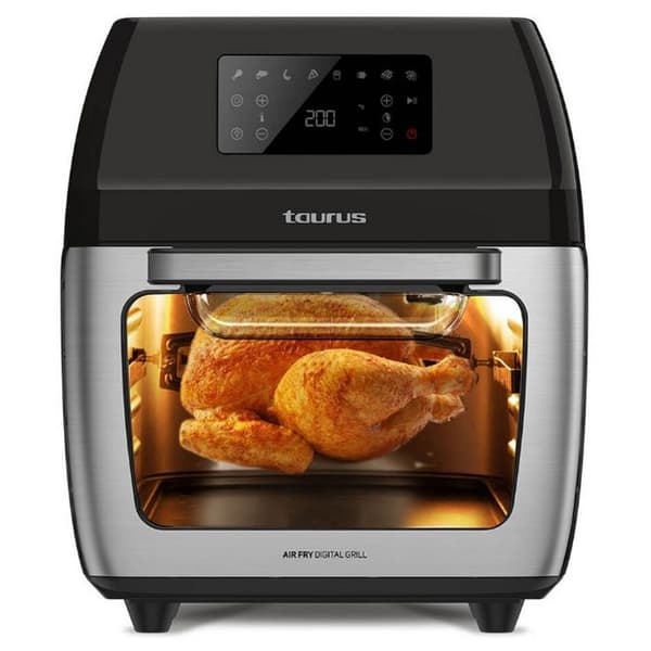 Luftfritös - TAURUS - Digital Grill med luftfritös - 1700 Watt - 12 Liter - Digital pekskärm