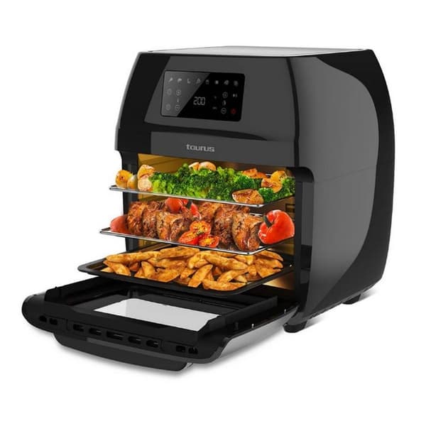 Luftfritös - TAURUS - Digital Grill med luftfritös - 1700 Watt - 12 Liter - Digital pekskärm