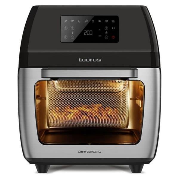 Luftfritös - TAURUS - Digital Grill med luftfritös - 1700 Watt - 12 Liter - Digital pekskärm
