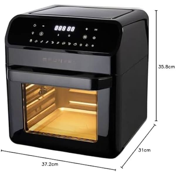 Grunkel - XXL airfryer - Airfryer - FRYER UGN 12 L och 1500 W med multifunktions digital kontrollpanel och fönster