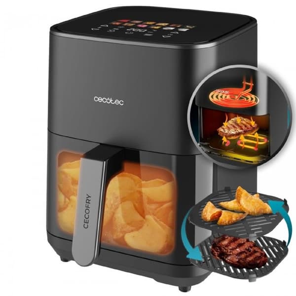 Cecotec Cecofry&amp;Grill Duoheat 4000 oljefri fritös Svart