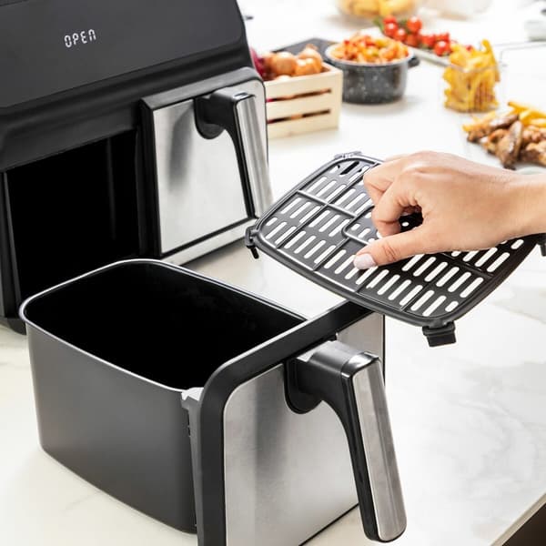 BEGAGNAD Luftfritös InnovaGoods Svart 3400 W 8 L Rostfritt stål (Renoverade A)
