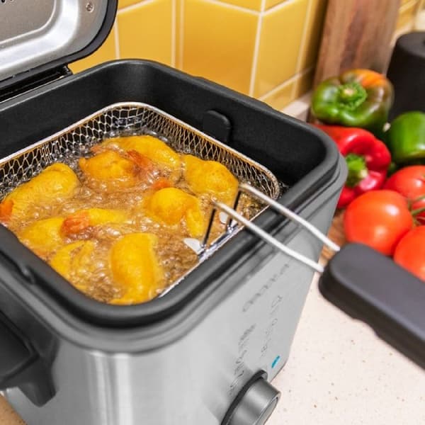 Elektrisk fritös - Cecotec - CleanFry Advance - 1,5 L - 900 W - Rostfritt stål