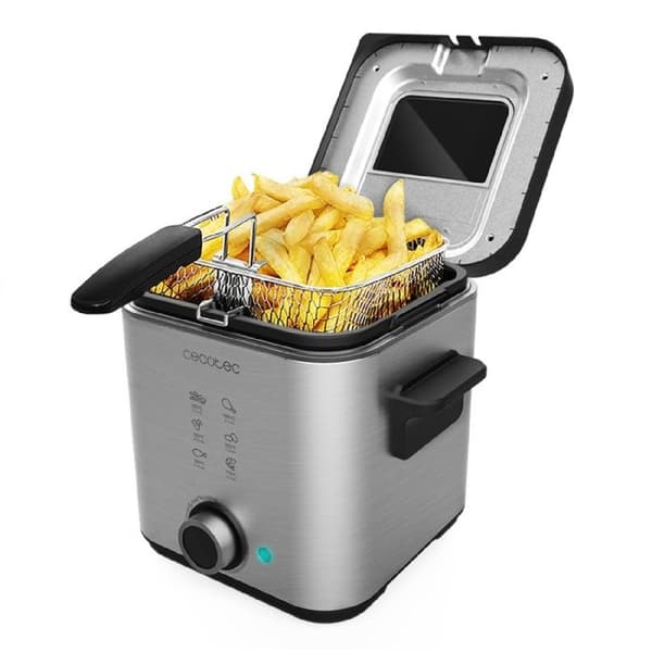 Elektrisk fritös - Cecotec - CleanFry Advance - 1,5 L - 900 W - Rostfritt stål