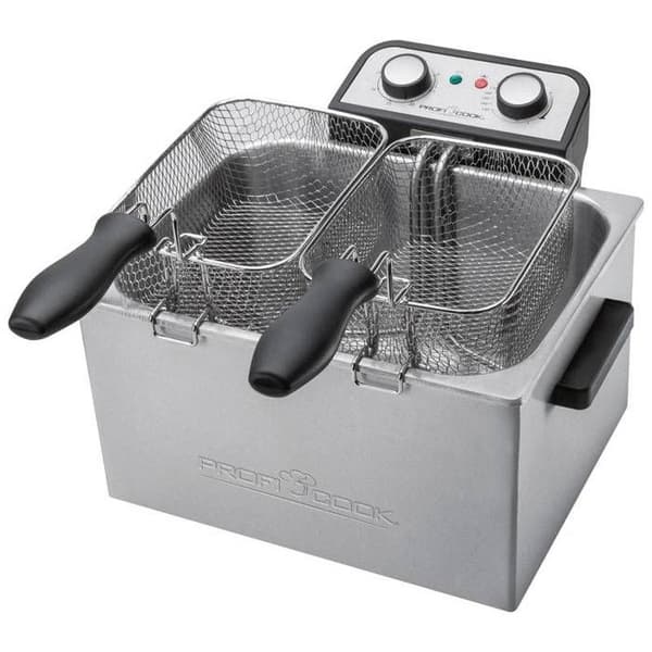 Dubbel fritös - PROFICOOK - PC-FR 1038 - 3000 W - 5 L - Silver