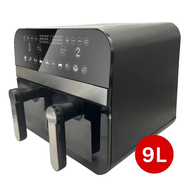 Airfryer Dual med Fönster / Air Fryer - 9L