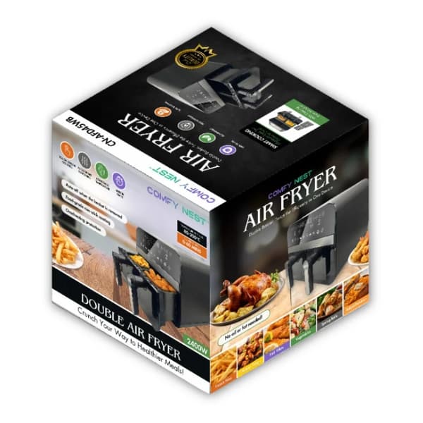 Airfryer Dual med Fönster / Air Fryer - 9L