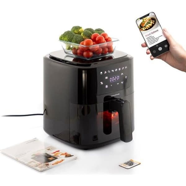 InnovaGoods® Air fryer 5L | 1500W Air Fryer | Elektrisk Fritös +100 recept på franska