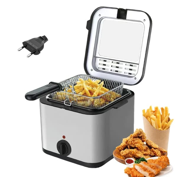Elektrisk Fritös, 2,5L Kapacitet, Justerbart Temperaturområde,EU, 2,5 L