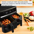 Miniatyrbild 4 av 6: TEFAL Easy Fry Dual Oljefri fritös, Kapacitet 8,3 L, 8 personer, 2 lådor, 7 program, Pekskärm, luftfritös EY901N10