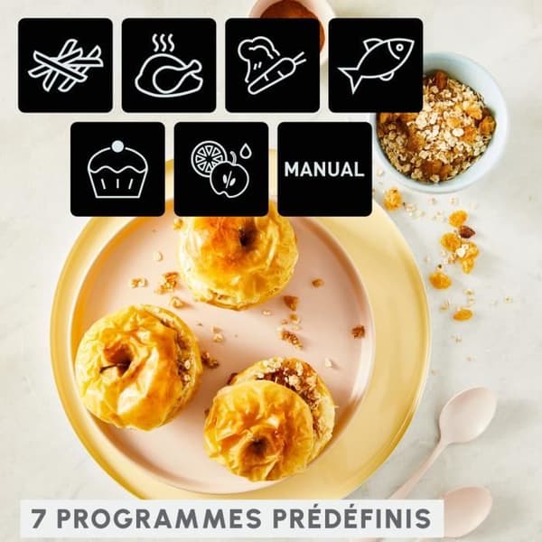 TEFAL Easy Fry Dual Oljefri fritös, Kapacitet 8,3 L, 8 personer, 2 lådor, 7 program, Pekskärm, luftfritös EY901N10