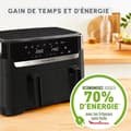 Miniatyrbild 2 av 6: TEFAL Easy Fry Dual Oljefri fritös, Kapacitet 8,3 L, 8 personer, 2 lådor, 7 program, Pekskärm, luftfritös EY901N10