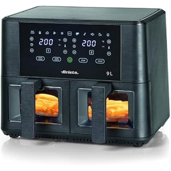 9L dubbel luftfritös - ARIETE - 4631 - Multifunktion - 11 program - Upp till 3,6 kg friterad mat Svart