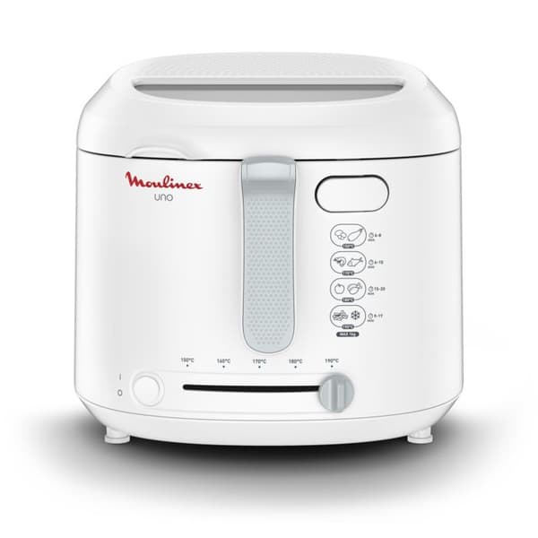MOULINEX Uno Elektrisk fritös, 1 kg, 4 personer, kompakt, avtappningsläge för att minska mängden olja AF203110