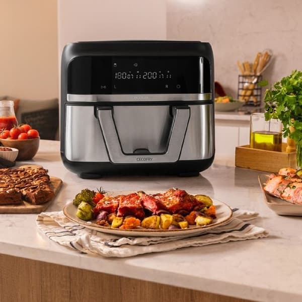 Cecotec 9 L varmluftsfritös Cecofry Dual 9000. 2850 W, digital och kompakt, dubbel temperatur, Perfec-teknik