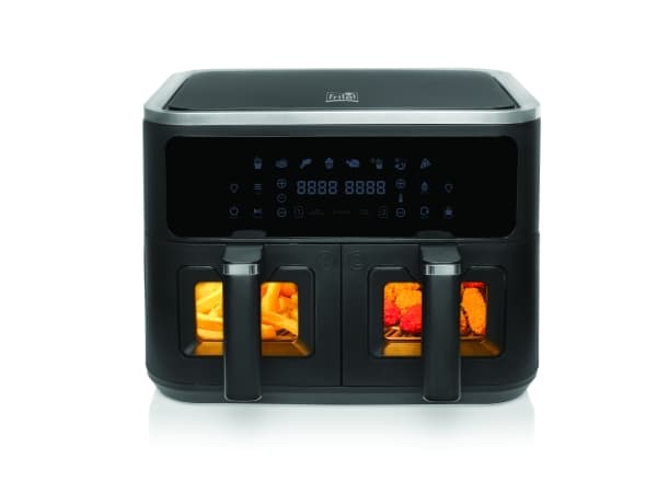 Fritel SnackTastic 8480 DUO, Varmluftfrityrkoker, 9 l, 1,35 kg, 40 °C, 200 °C, 8 personer