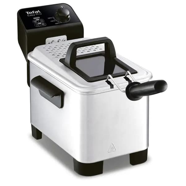 Fritös - TEFAL - FR3330 - 1,2 kg - Justerbar termostat - Avtagbar skål Svart, Rostfritt stål