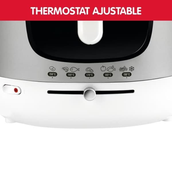 MOULINEX Elektrisk fritös, 3,3 L non-stick tank, 2 kg pommes frites, Justerbar termostat, Kontrollfönster, Mega AM480070