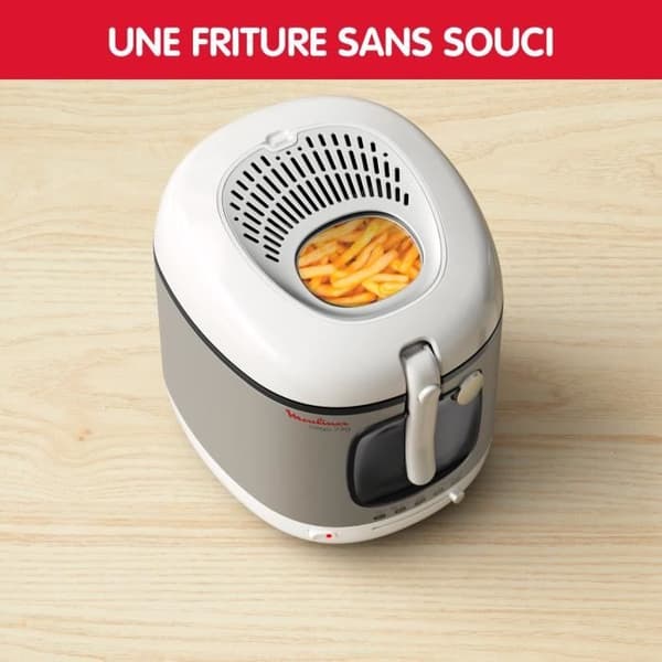 MOULINEX Elektrisk fritös, 3,3 L non-stick tank, 2 kg pommes frites, Justerbar termostat, Kontrollfönster, Mega AM480070