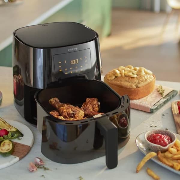 PHILIPS HD9270/90 - Airfryer XL - Oljefri fritös - 1,2 kg - Rapid Air-teknik - Digitalt gränssnitt - 7 förinställningar - Svart