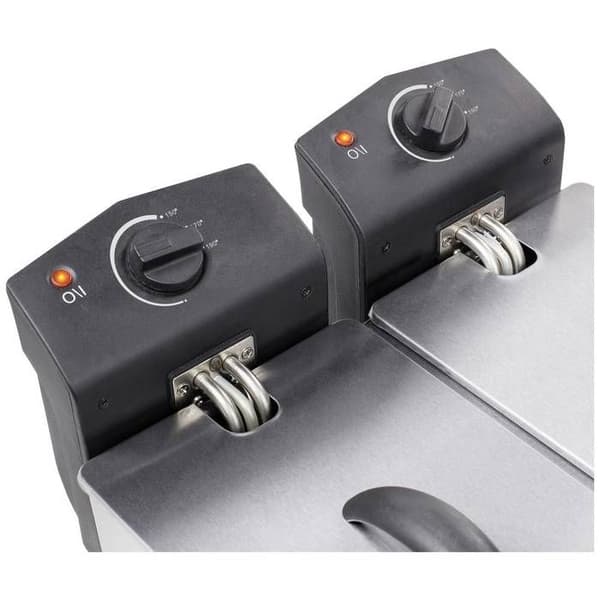Tristar FR-6937 dubbel fritös - Kapacitet 2 x 3L - Dubbel termostat - Kall zon
