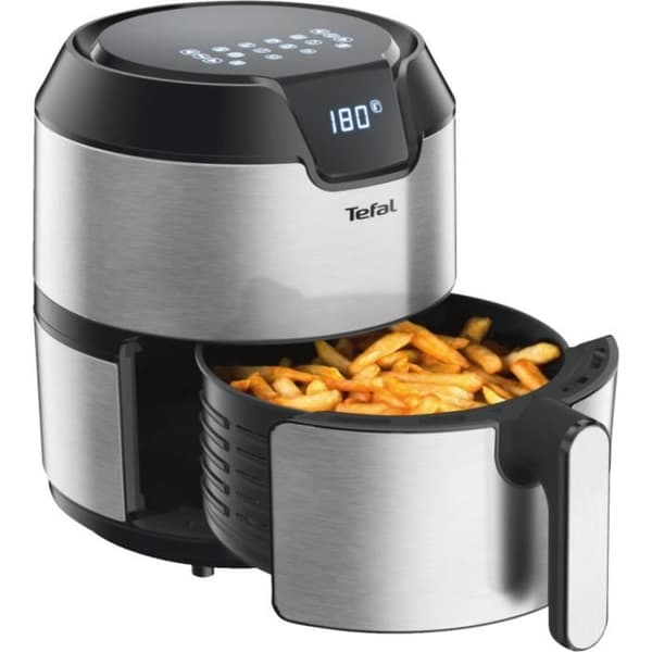 Tefal Fryer Easy Fry EY401D fritös Varmluftsfritös 4,2 L Unik Svart, Rostfritt stål Fristående 1500 W