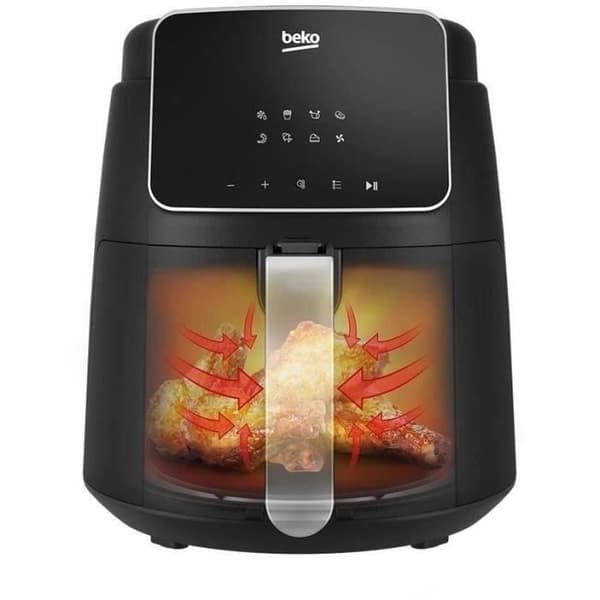 Multifunktion oljefri fritös - BEKO - FRL2244B - 1500 W - 3,9 L för 0,8 kg pommes frites - 8 program - Pekskärm - Svart