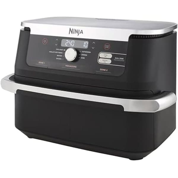 NINJA AF500DE Hot Air Fryer - Dubbel 10,4 L - Variabel temperatur - Timer