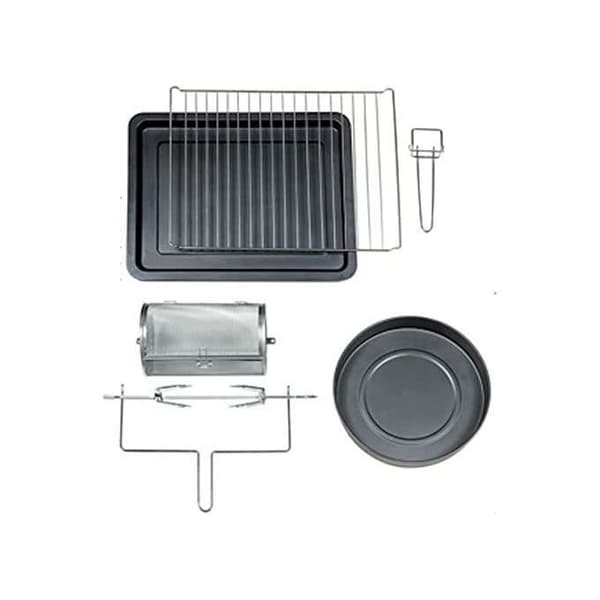 JOHNSON F60 Statisk och ventilerad elektrisk ugn med kall perets, Air fryer, 2000 W, vit-svart