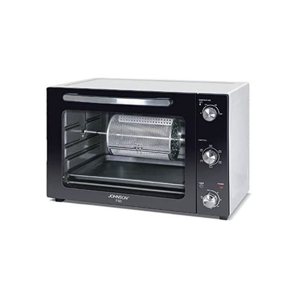 JOHNSON F60 Statisk och ventilerad elektrisk ugn med kall perets, Air fryer, 2000 W, vit-svart