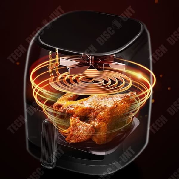 TD® Air Fryer Stor kapacitet visuellt strömavbrottsminne med 8 förprogrammerade menyer Oljefri elektrisk fritös