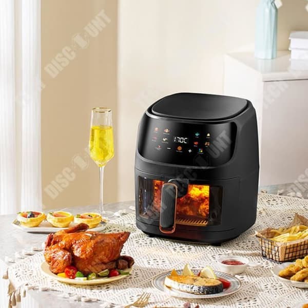 TD® Air Fryer Stor kapacitet visuellt strömavbrottsminne med 8 förprogrammerade menyer Oljefri elektrisk fritös
