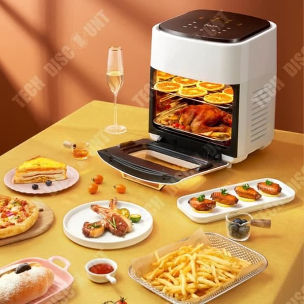 TD® oljefri elektrisk fritös Visningsmodell Surround Stereovärme med bricka och korg Smart elektrisk fritös