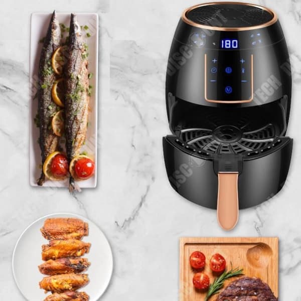 TD® Luftfritös utan olja Automatisk avstängning 360 graders luftcirkulation Hemluftfritös
