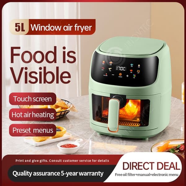 INN® Oljefri Fritös 8 L 1400 W Visual Window 8 Menyprogram Non-Stick Multifunction Touch Electric Friter