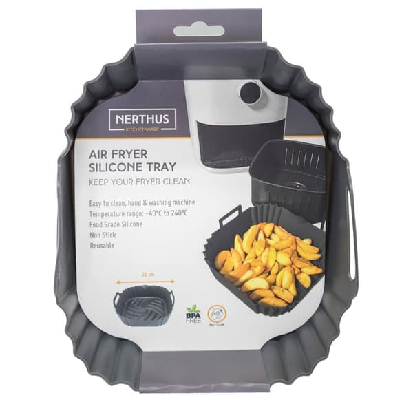 Genanvendelig silikonebakke til airfryer Vin Bouquet 20 cm