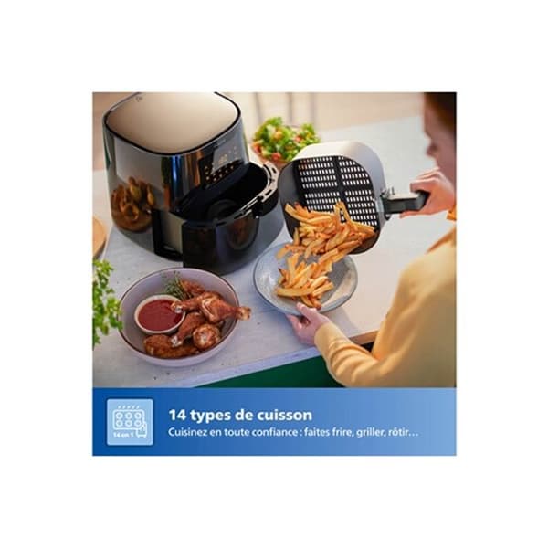 PHILIPS Essential Airfryer XL HD9280/70 Hot Air Fryer Connected Rapid Air Technology 6,2 L 2000W