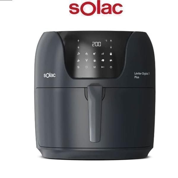 Oljefri fritös - SOLAC - FA1800D - 7 L - 1800W - Svart Svart
